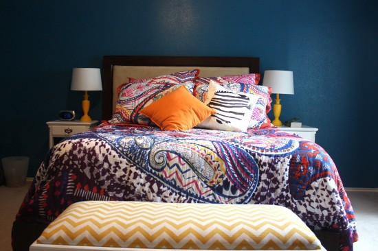 Peacock Colored Bedding