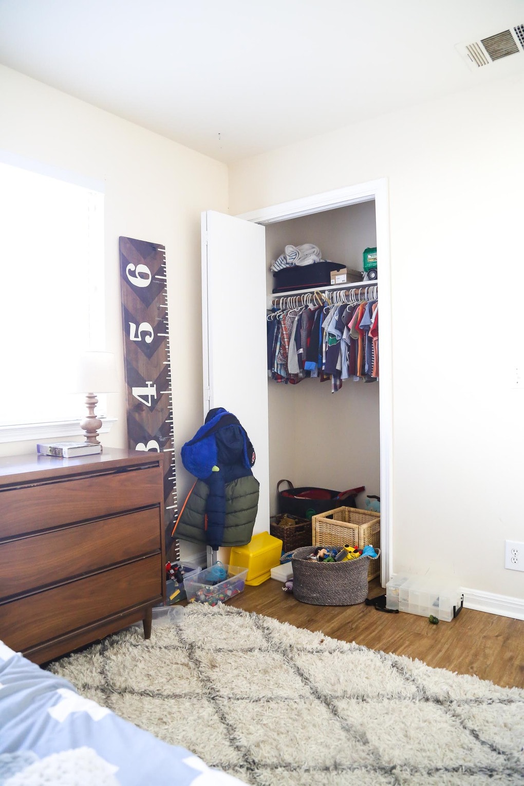 DIY Closet Shelves (How to Organize Your Kid's Closet) - Love