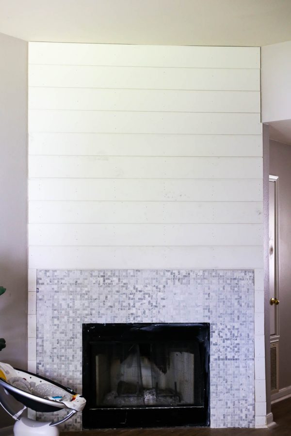 DIY Shiplap Fireplace Makeover - Love & Renovations