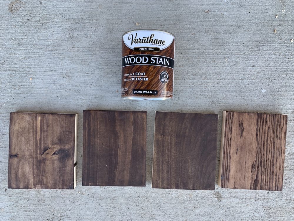 Varathane Dark Walnut - wood stain color review