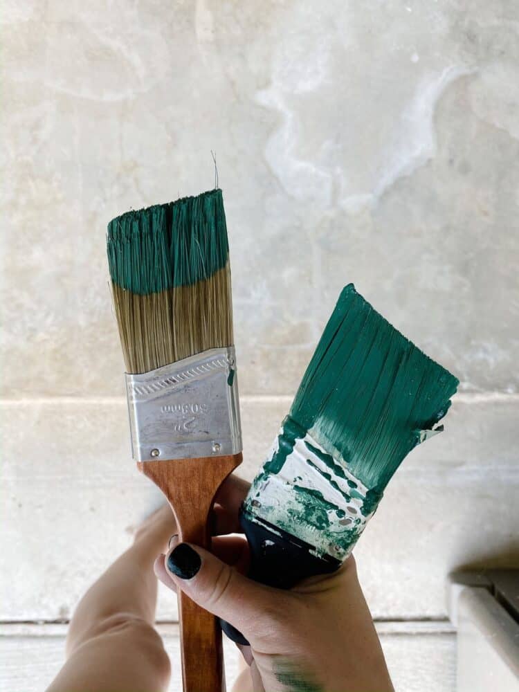 Cleaning Paint Brushes with Mineral Spirits 