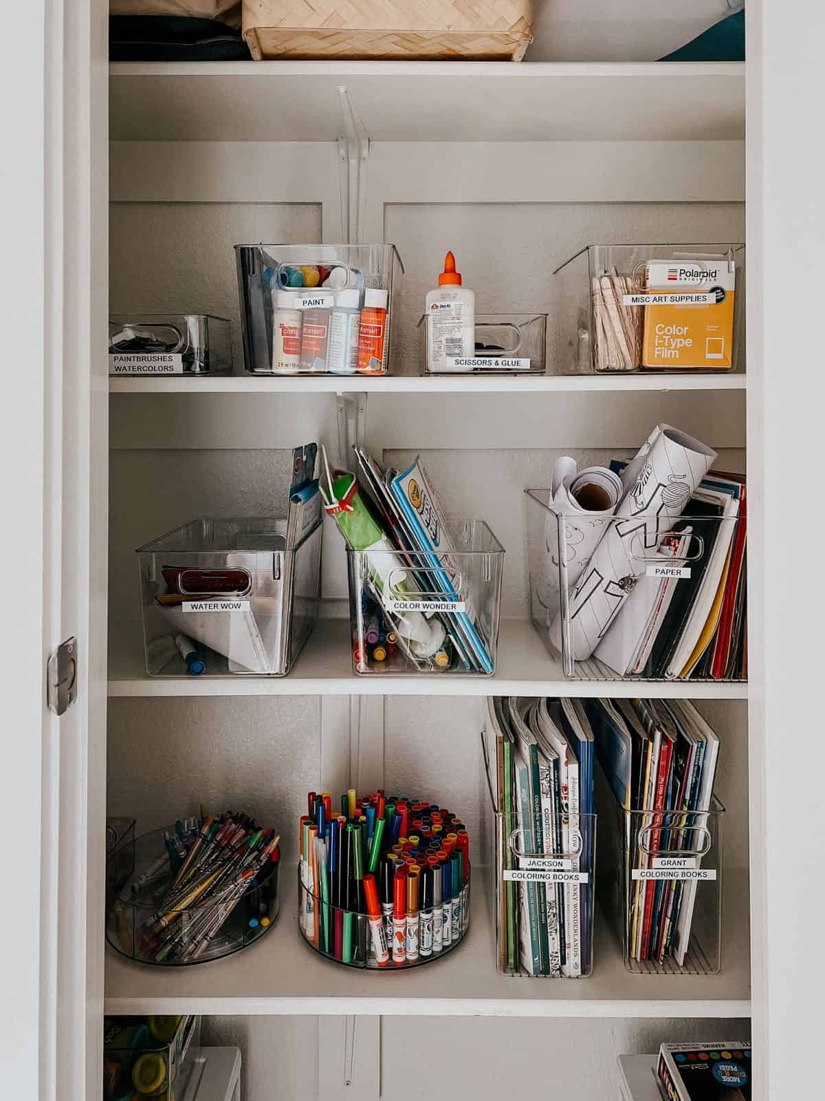 How to Organize Kids Art Supplies - Intentional Living