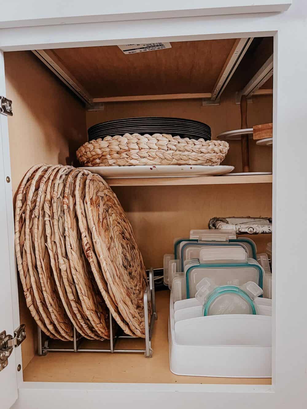 Kitchen Cabinet Organization {Taming the Tupperware} - Sand and Sisal