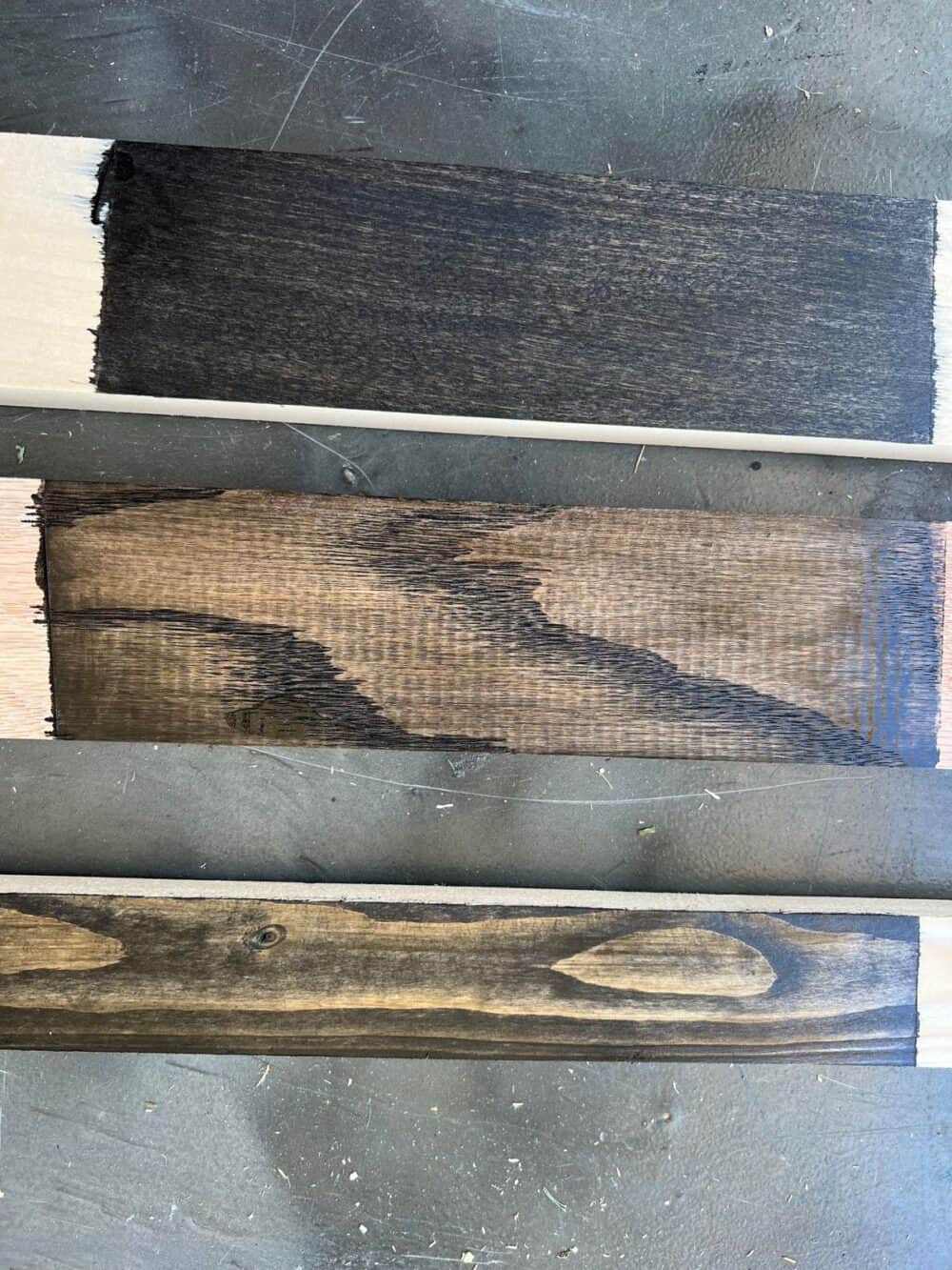 dark stained poplar wood
