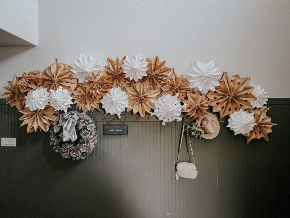 The Easiest DIY Paper Bag Snowflakes – Love & Renovations