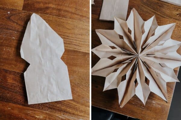 The Easiest DIY Paper Bag Snowflakes – Love & Renovations
