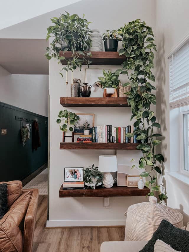 Simple DIY Floating Shelves (Floating Shelf Tutorial) - Love & Renovations