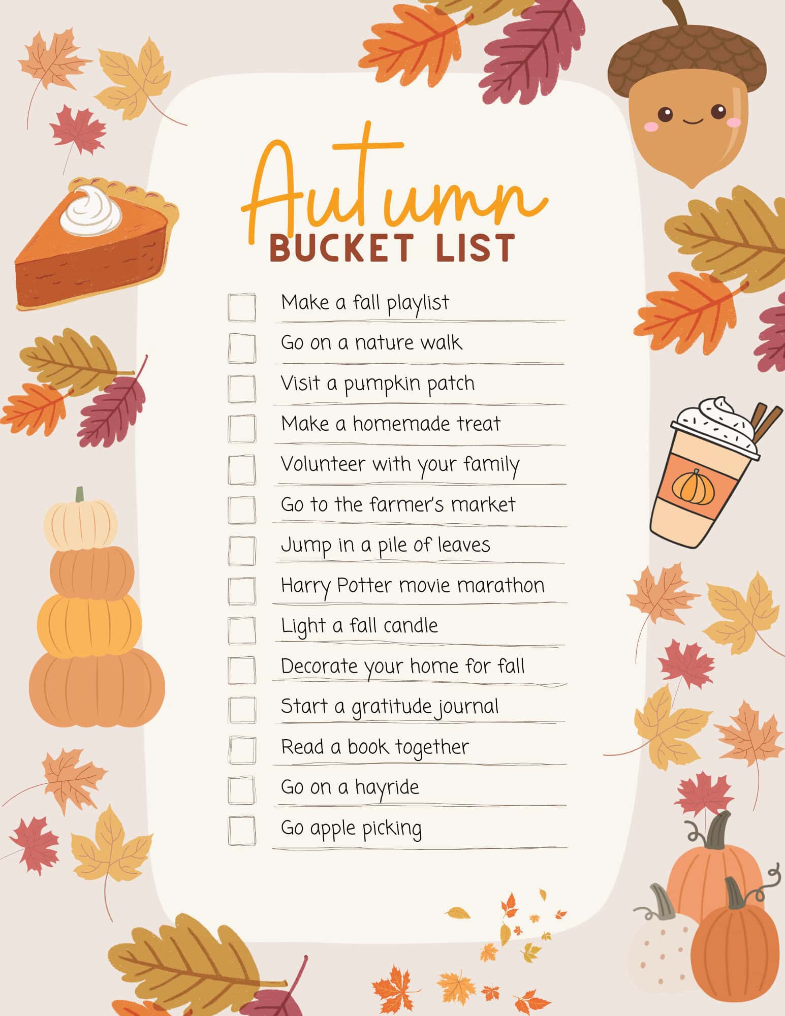 100 Ideas for Your Fall Bucket List